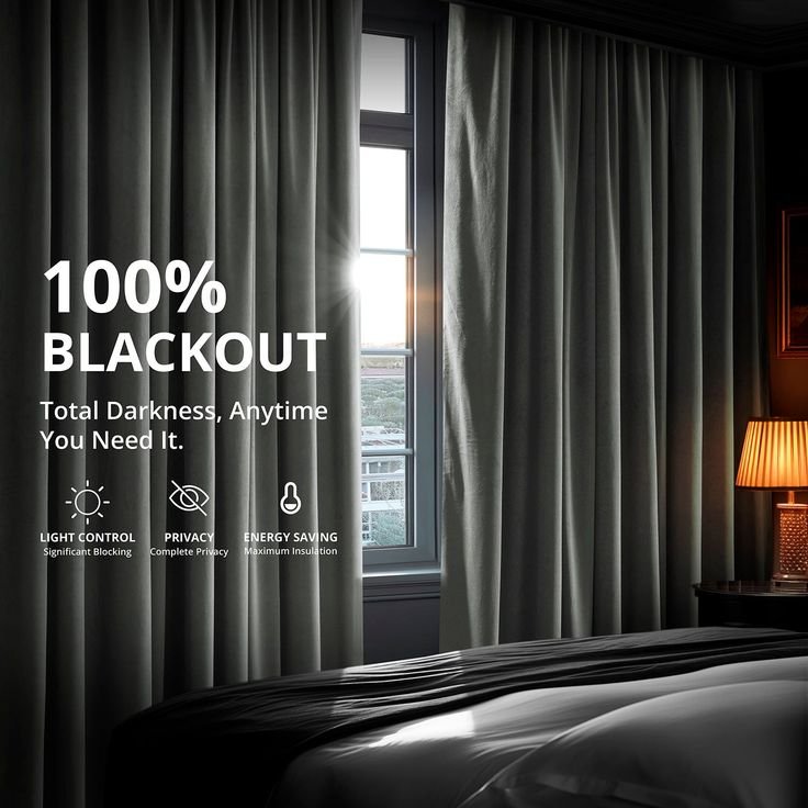 Navy Blackout Triple Pinch Pleat Dubai