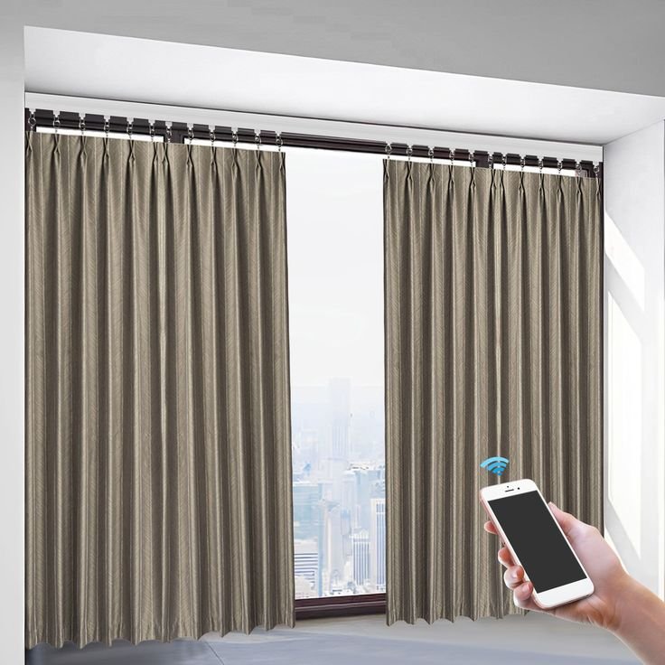 Motorized Wave White Linen Dubai