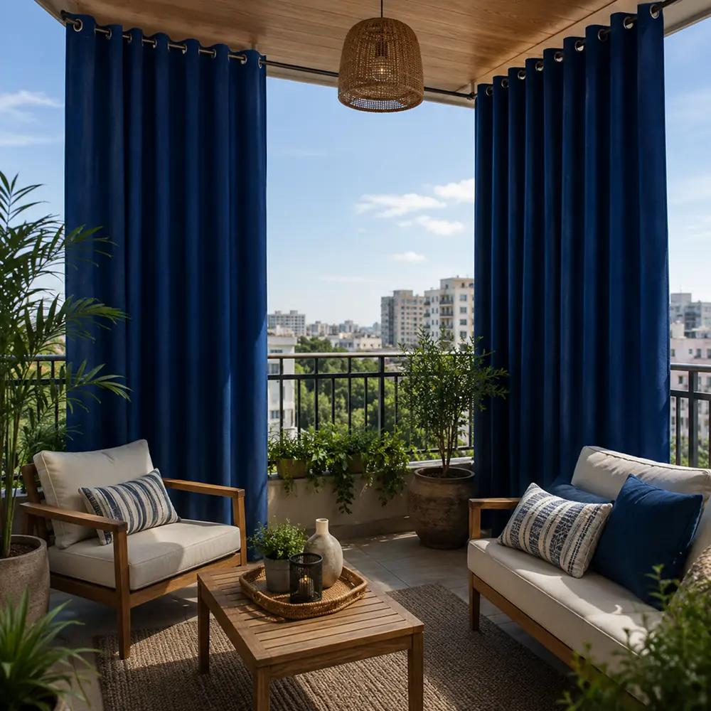 Cascade Blue Curtain Dubai